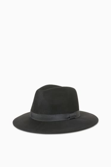 Dámské - Vlněný klobouk - černá
