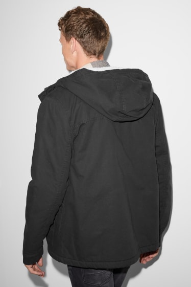 Heren - CLOCKHOUSE - jas met capuchon - zwart