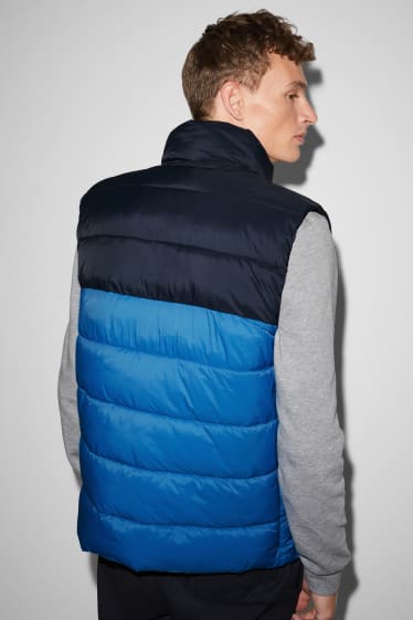 Men - CLOCKHOUSE - quilted gilet - blue