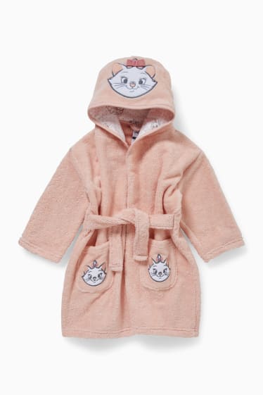 Bébés filles - Les Aristochats - peignoir en éponge à capuche - rose