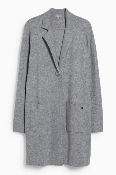Femmes - Gilet en maille - gris chiné