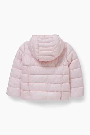 Kinder - Steppjacke mit Kapuze - rosa