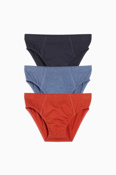 Uomo - Confezione da 3 - slip - arancione-rosso