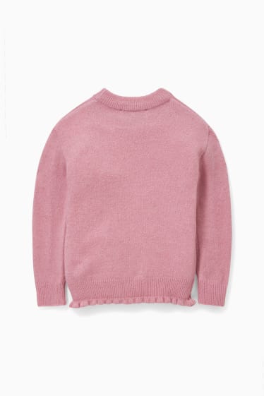 Enfants - Licorne - pullover - rose foncé