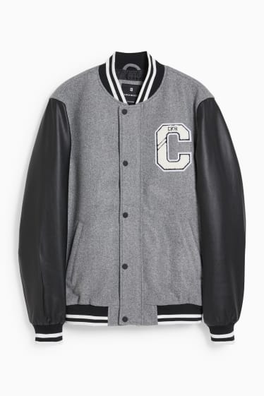 Men - CLOCKHOUSE - bomber jacket - gray-melange