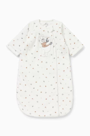 Unisex - Winnie Puuh - Baby-Schlafsack - gemustert - schneeweiss