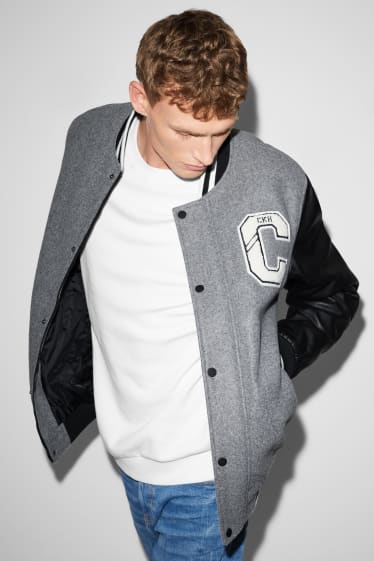 Men - CLOCKHOUSE - bomber jacket - gray-melange