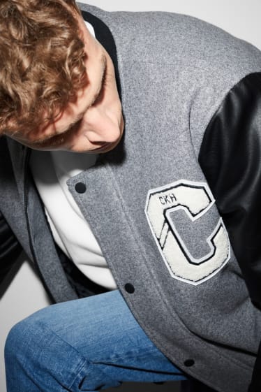 Men - CLOCKHOUSE - bomber jacket - gray-melange