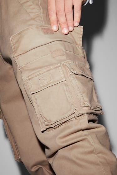 Hommes - CLOCKHOUSE - pantalon cargo - beige