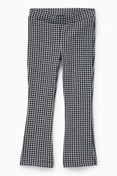 Children - Leggings - check - black / white