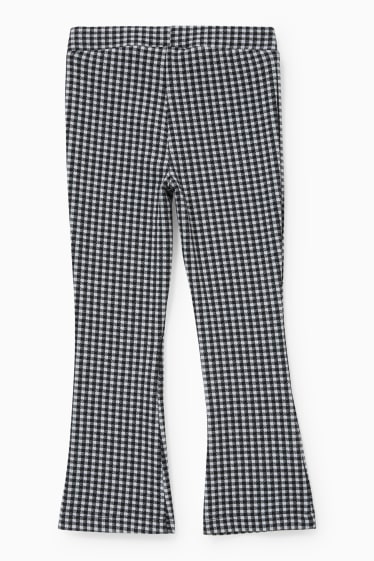 Children - Leggings - check - black / white