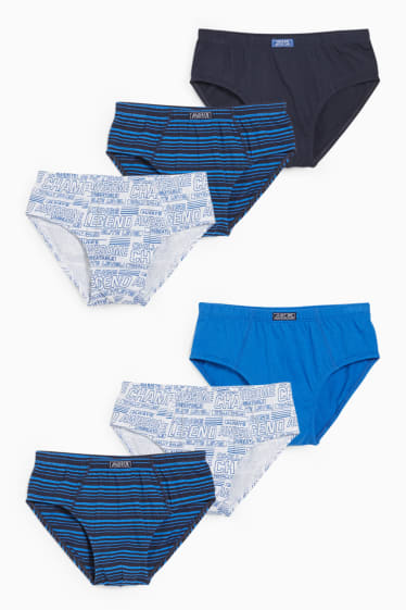 Enfants garçons - Lot de 6 - culottes - bleu foncé