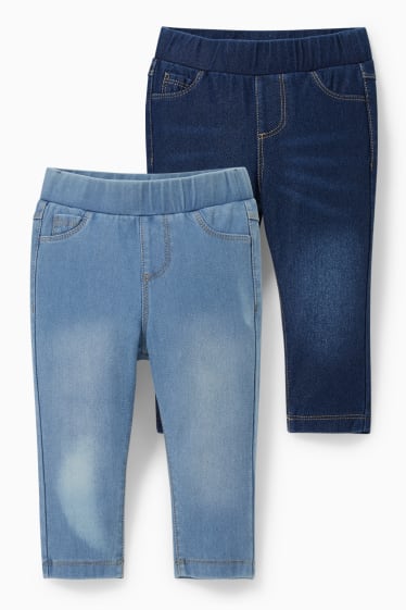 Neonati - Confezione da 2 - jeggings per neonati - jeans blu