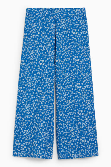 Femmes - CLOCKHOUSE - jupe-culotte - high waist - à fleurs - bleu