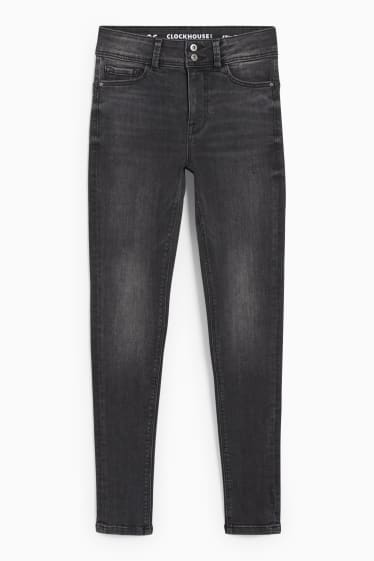 Women - CLOCKHOUSE - skinny jeans - mid-rise waist - LYCRA®  - denim-gray