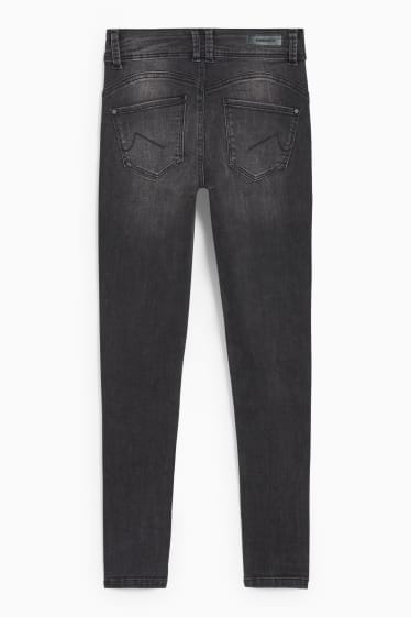 Women - CLOCKHOUSE - skinny jeans - mid-rise waist - LYCRA®  - denim-gray