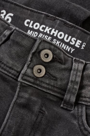 Dámské - CLOCKHOUSE - skinny jeans - mid waist - LYCRA®  - džíny - šedé