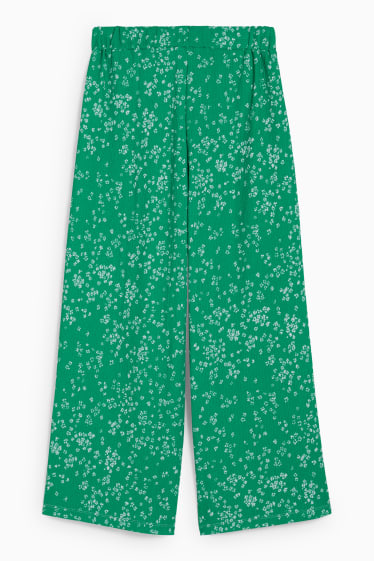 Women - CLOCKHOUSE - culottes - high waist - floral - green