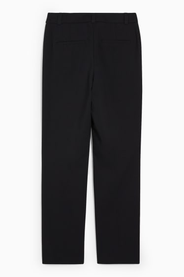 Dámské - Business kalhoty - mid waist - straight fit - černá