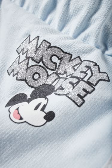 Dámské - CLOCKHOUSE - teplákové šortky - Mickey Mouse - světle modrá
