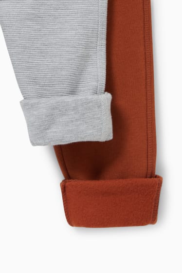 Enfants - Lot de 2 - pantalon de jogging - gris clair chiné