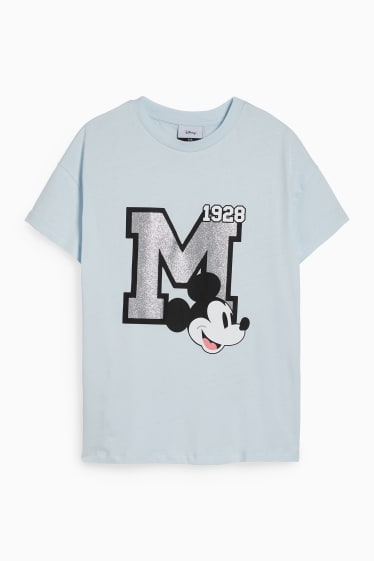 Adolescenți și tineri - CLOCKHOUSE - tricou - Mickey Mouse - albastru deschis