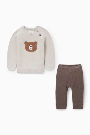 Babies - Baby outfit - 2 piece - light brown
