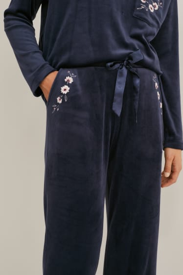 Femei - Pantaloni de pijama - albastru închis
