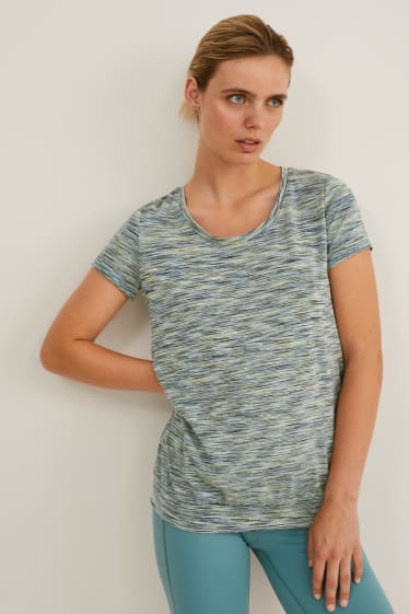 Donna - Maglia tecnica - hiking - 4 Way Stretch - verde / beige