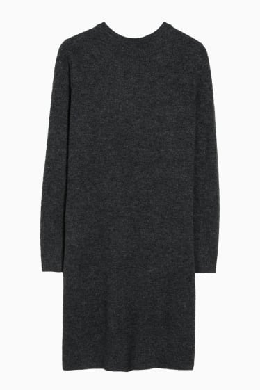 Donna - Vestito in maglia basic - grigio scuro