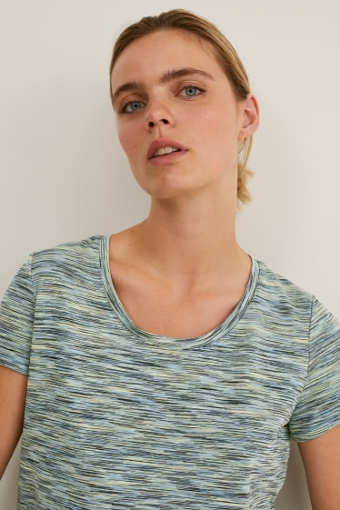 Donna - Maglia tecnica - hiking - 4 Way Stretch - verde / beige