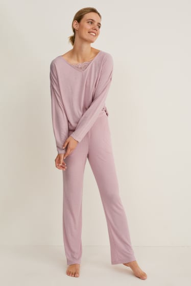Femmes - Pantalon de pyjama - rose