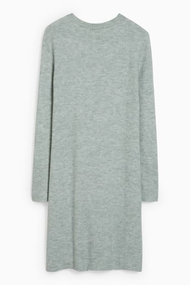 Damen - Basic-Strickkleid - mintgrün