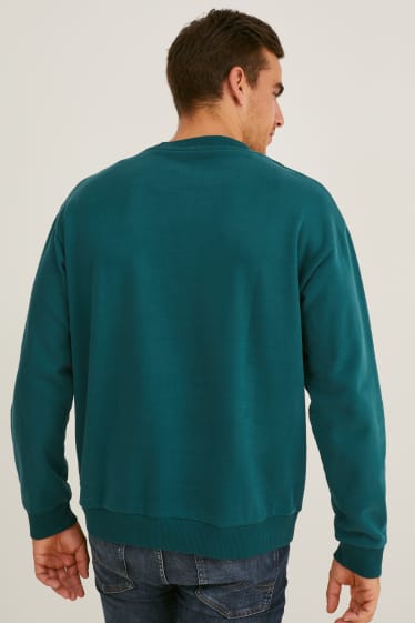 Bărbați - Bluză de molton - verde închis