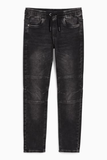 Kinder Buben - Slim Jeans - Jog Denim - dunkelgrau