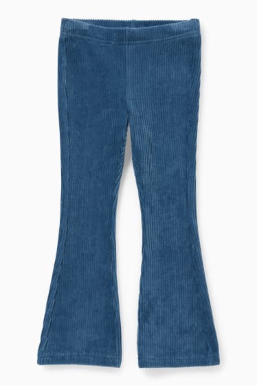 Bambini - Leggings in velluto - jeans blu