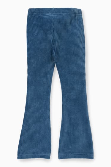 Bambini - Leggings in velluto - jeans blu