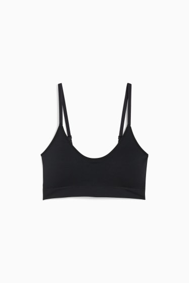 Damen - Bustier - wattiert - seamless - LYCRA® - schwarz