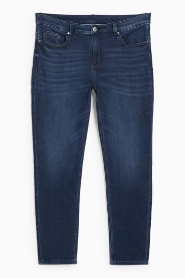 Femmes - Slim jean - mid-waist - LYCRA® - jean bleu foncé