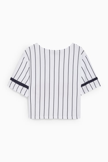 Women - CLOCKHOUSE - cropped T-shirt - striped - white