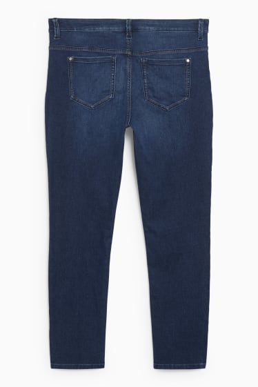 Dámské - Slim jeans - mid waist - LYCRA® - džíny - tmavomodré