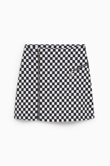 Teens & young adults - CLOCKHOUSE - mini skirt - check - black / white