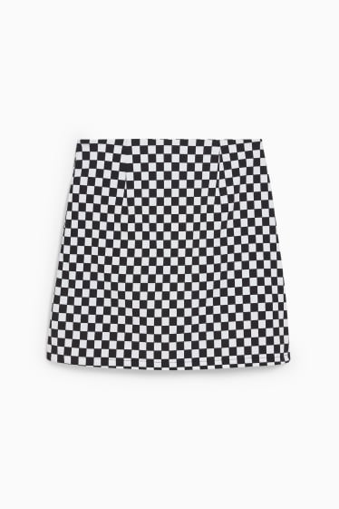 Teens & young adults - CLOCKHOUSE - mini skirt - check - black / white