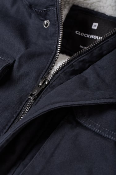 Heren - CLOCKHOUSE - jas met capuchon - donkerblauw
