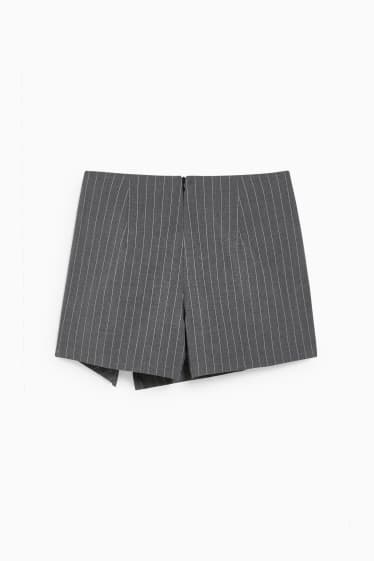 Femmes - CLOCKHOUSE - jupe-short - fines rayures - gris