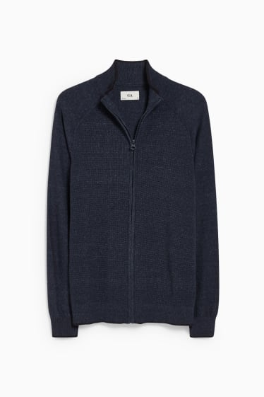 Uomo - Cardigan - blu scuro