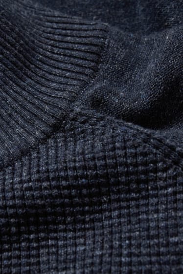 Uomo - Cardigan - blu scuro