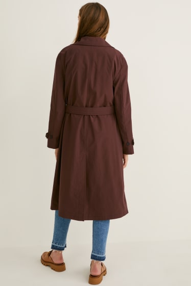 Damen - Trenchcoat - dunkelbraun