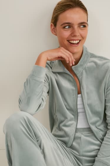 Damen - Basic-Sweatjacke - mintgrün