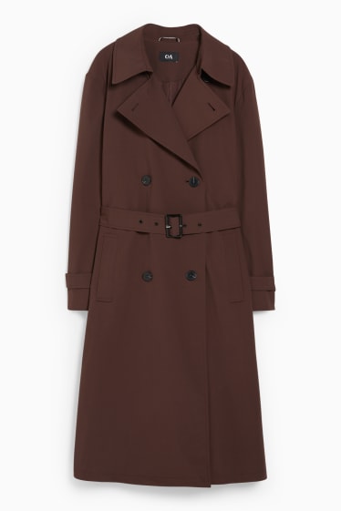 Damen - Trenchcoat - dunkelbraun